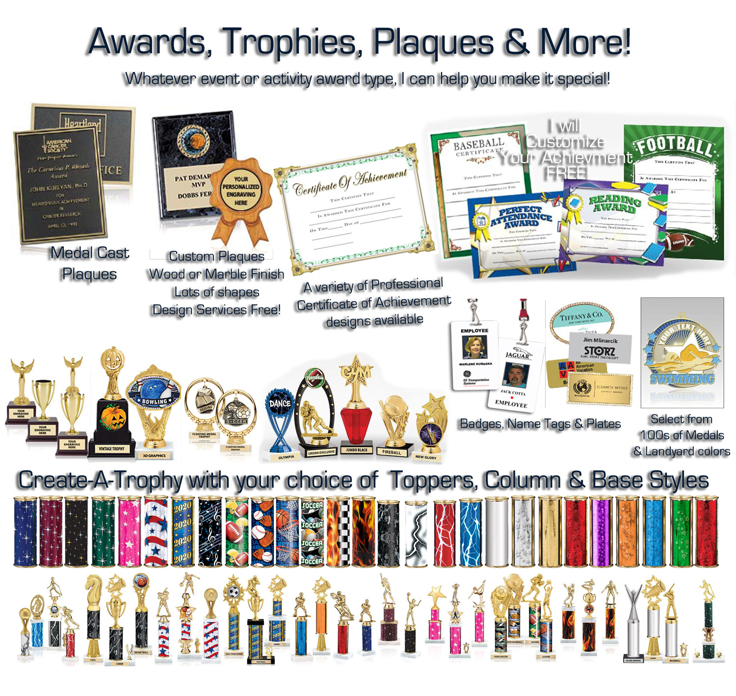 Awards, Trophies, Certificates