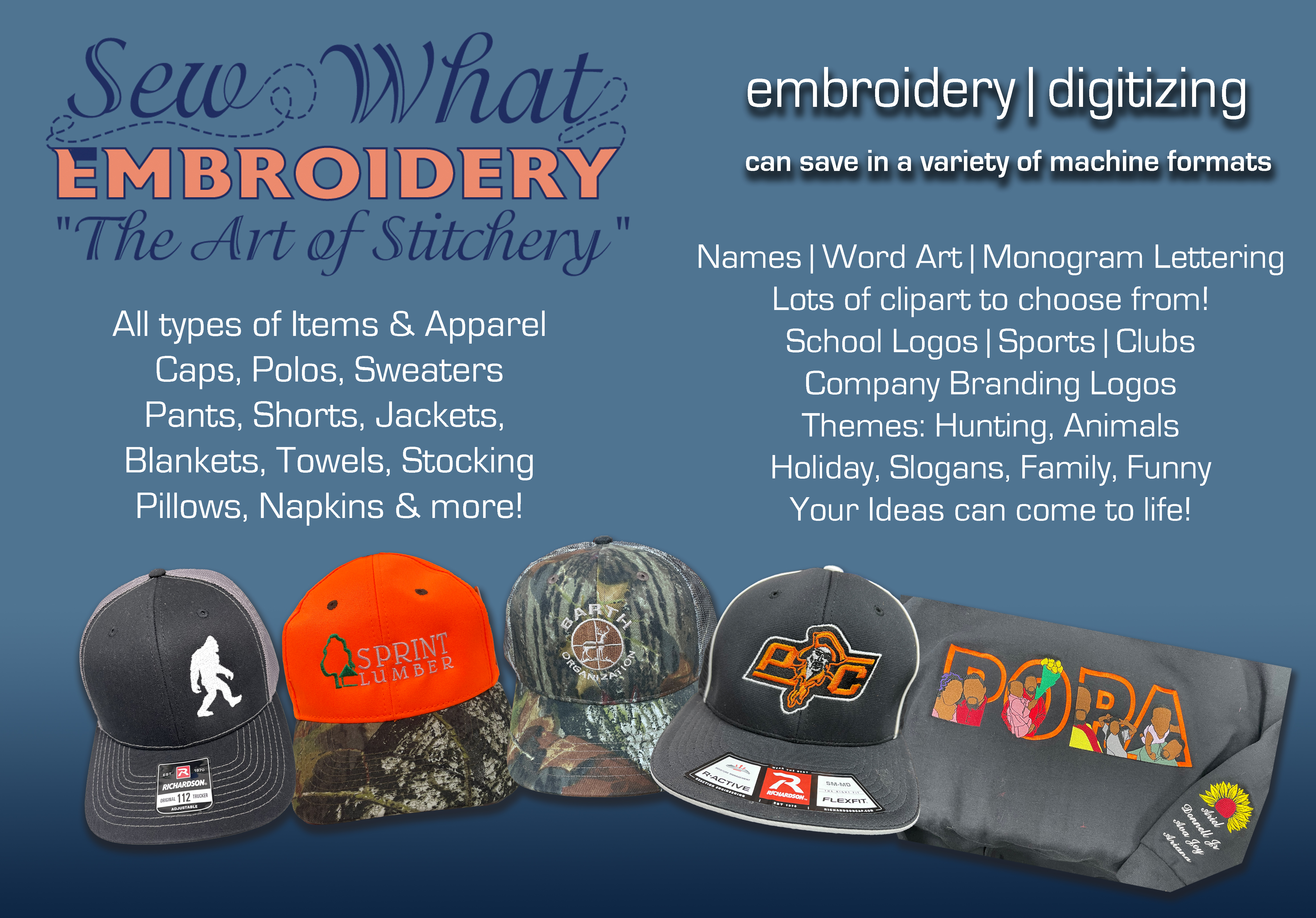 Embroidery and Digitizing Services